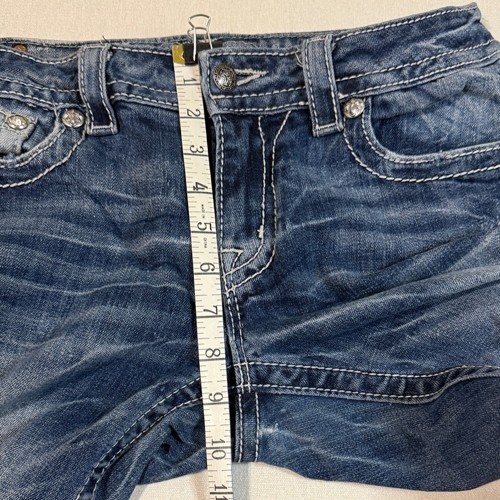Miss Me Indigo Boot Cut Jeans with Embellished Pockets - Picture 4 of 9